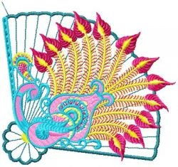 Oriental Fans Applique 001