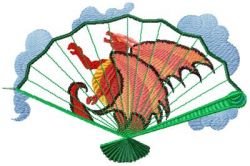 Oriental Fans Applique Set
