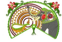 Oriental Fans Applique Set