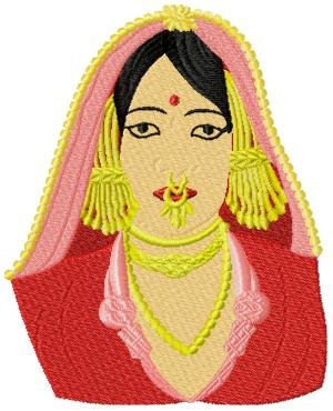 IndianBeauty005 embroidery design