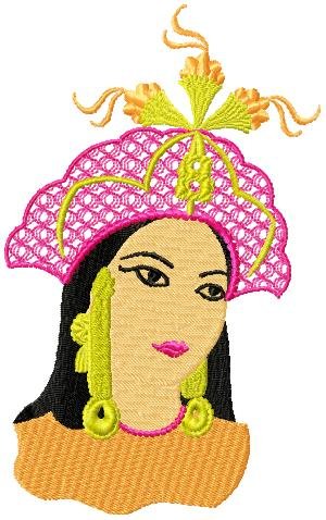 IndianBeauty006 embroidery design