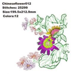 Chinese Flower 012 embroidery design