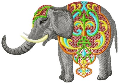 Indian Elephants Collection embroidery design
