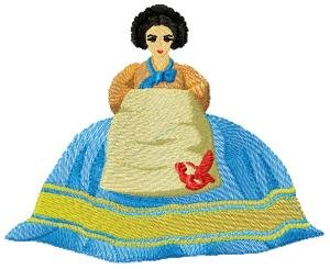 Korean Women008 embroidery design