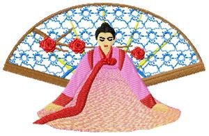 Korean Women010 embroidery design
